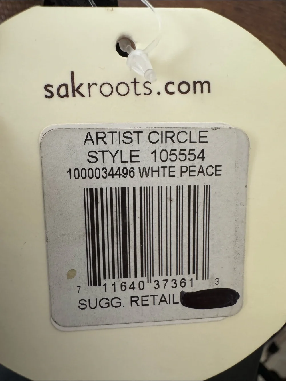 Sakroots Artist Circle Peace Cosmetic Pouch NWT | White Print Zip Bag